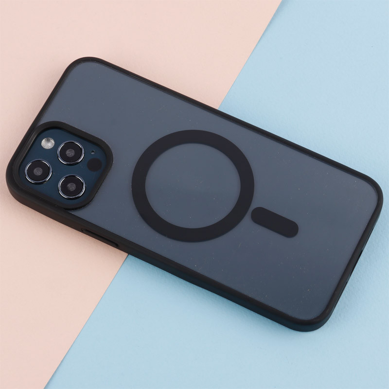 قاب PC شفاف دور رنگی مگ سیف iPhone 12 Pro Max
