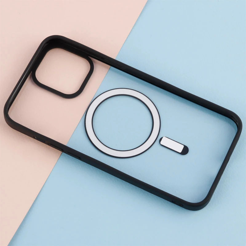 قاب PC شفاف دور رنگی مگ سیف iPhone 12 Pro Max