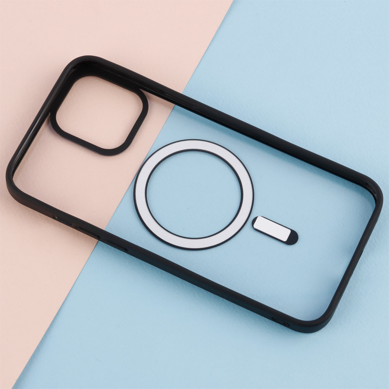 قاب PC شفاف دور رنگی مگ سیف iPhone 12 Pro Max