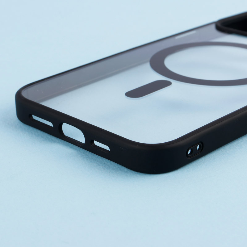 قاب PC شفاف دور رنگی مگ سیف iPhone 12 Pro Max