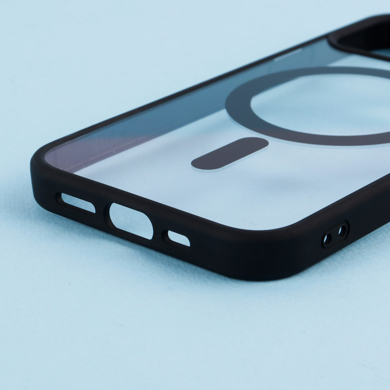 قاب PC شفاف دور رنگی مگ سیف iPhone 12 / 12 Pro