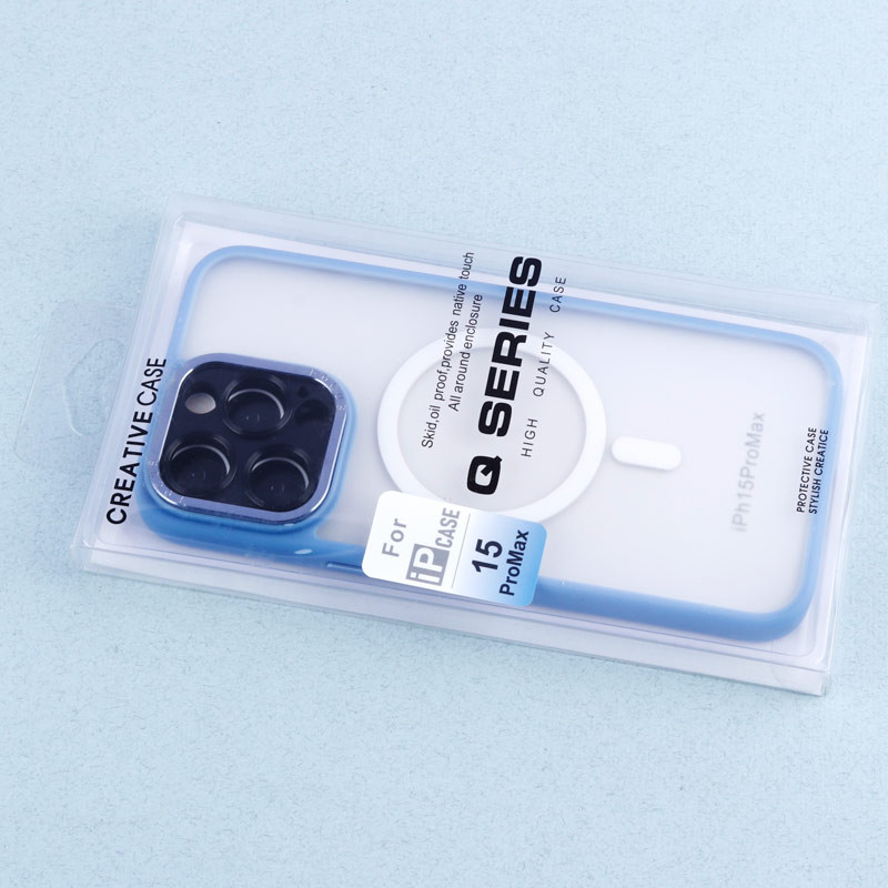 قاب PC مات Q.Series Focus دور رنگی مگ سیف محافظ لنزدار iPhone 15 Pro Max
