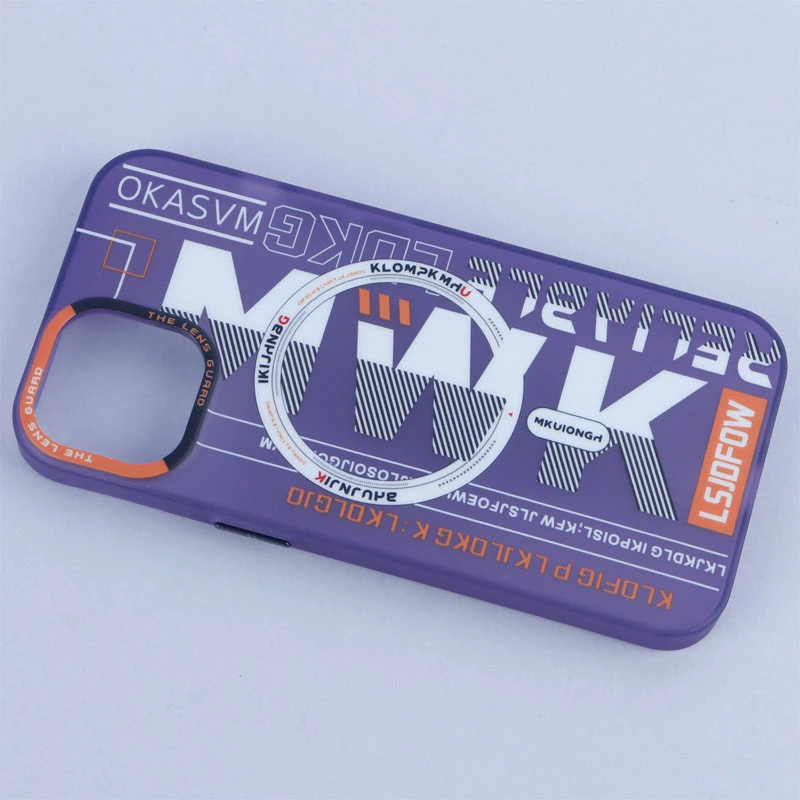 قاب ضد ضربه پشت مات اورجینال MKUIONGH مگ سیف MWK طرح دار iPhone 13