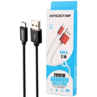 کابل میکرو یو اس بی KingStar K70A 2.1A 2m