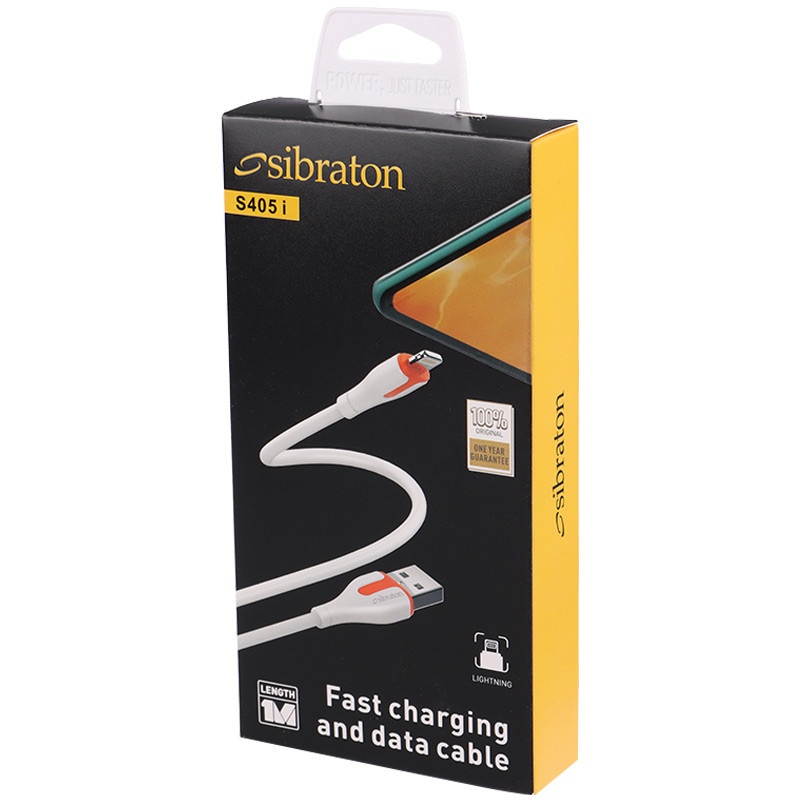 کابل آیفونی فست شارژ Sibraton S405I 2.1A 1m