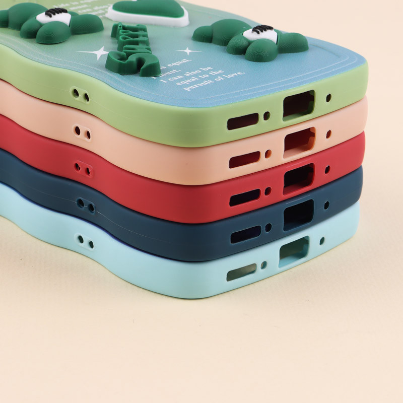 قاب رنگی مات عروسک برجسته محافظ لنزدار Samsung Galaxy A54