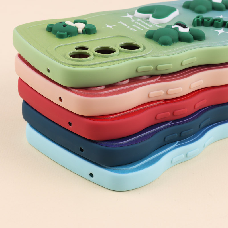 قاب رنگی مات عروسک برجسته محافظ لنزدار Samsung Galaxy A54