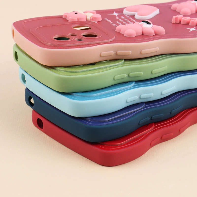 قاب کرومی رنگی مات عروسک برجسته محافظ لنزدار Xiaomi Redmi 12C