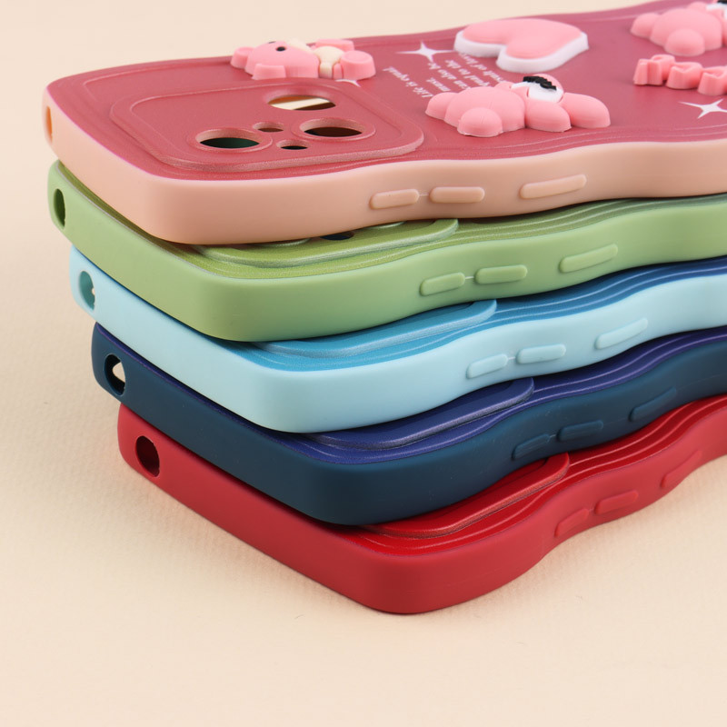 قاب کرومی رنگی مات عروسک برجسته محافظ لنزدار Xiaomi Redmi 12C