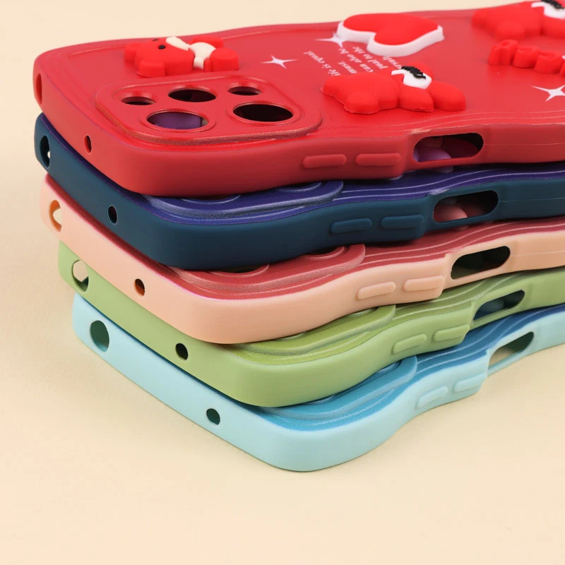 قاب رنگی مات عروسک برجسته محافظ لنزدار Xiaomi Redmi 12