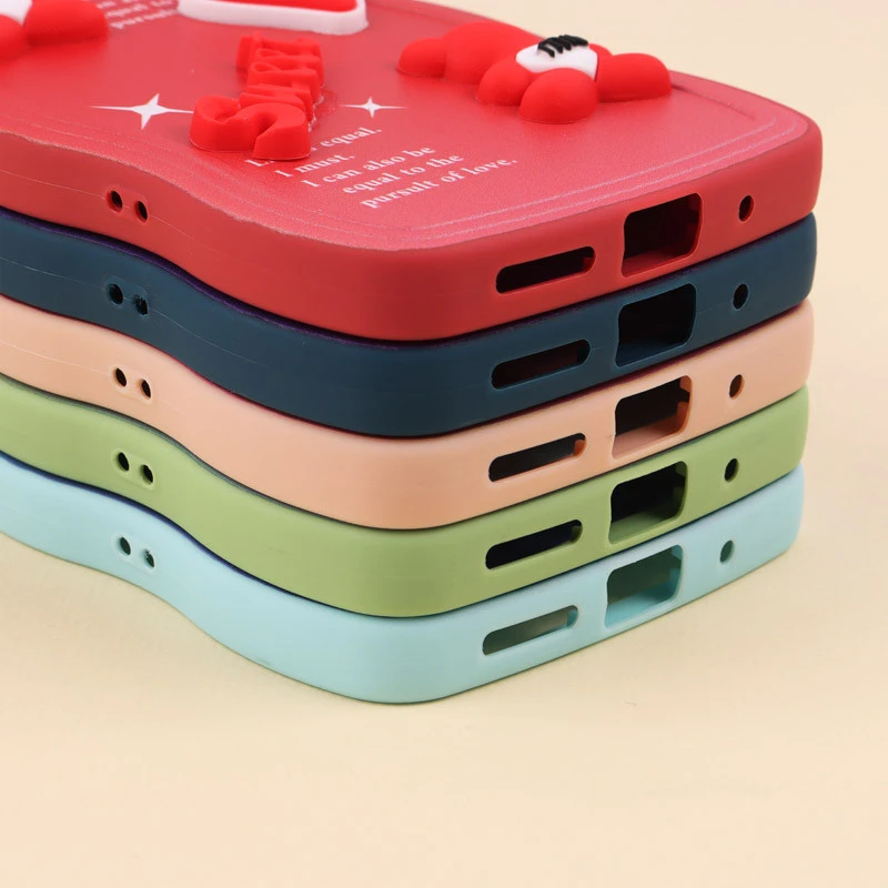 قاب رنگی مات عروسک برجسته محافظ لنزدار Xiaomi Redmi 12