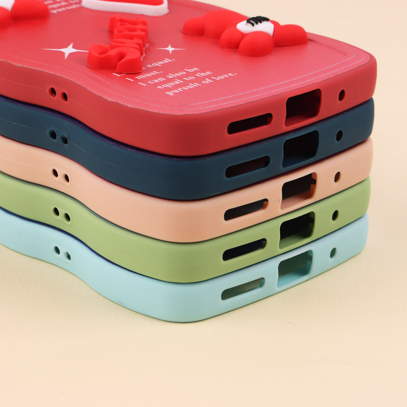 قاب رنگی مات عروسک برجسته محافظ لنزدار Xiaomi Redmi 12