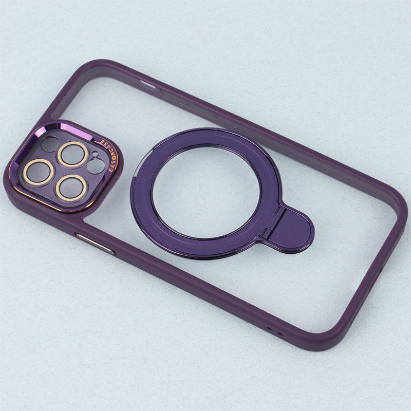 قاب PC شفاف مگ سیف Eason Case استند شو محافظ لنزدار iPhone 12 Pro