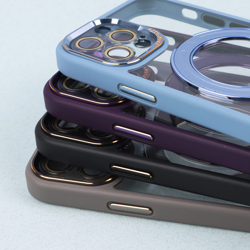 قاب PC شفاف مگ سیف Eason Case استند شو محافظ لنزدار iPhone 12 Pro