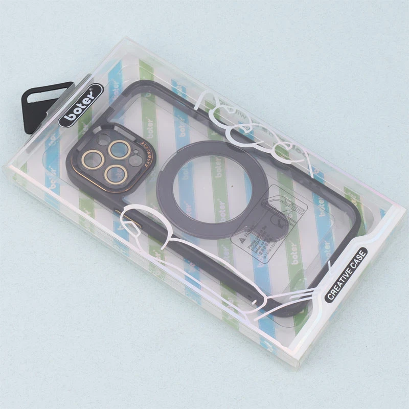 قاب PC شفاف مگ سیف Eason Case استند شو محافظ لنزدار iPhone 12 Pro