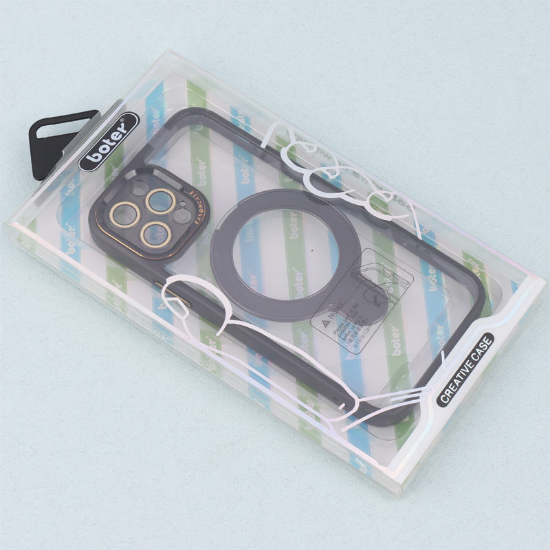 قاب PC شفاف مگ سیف Eason Case استند شو محافظ لنزدار iPhone 12 Pro