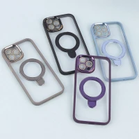 قاب PC شفاف مگ سیف Eason Case استند شو محافظ لنزدار iPhone 12 Pro Max