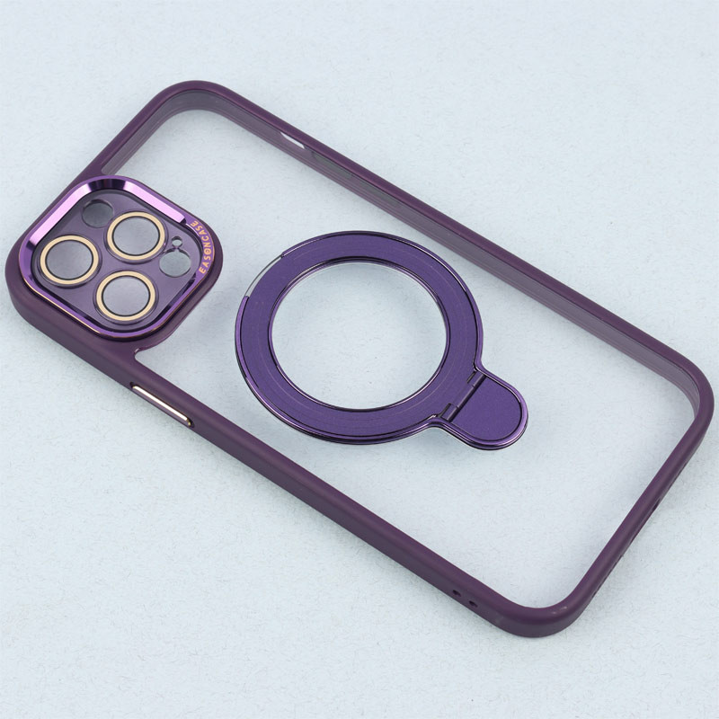 قاب PC شفاف مگ سیف Eason Case استند شو محافظ لنزدار iPhone 12 Pro Max