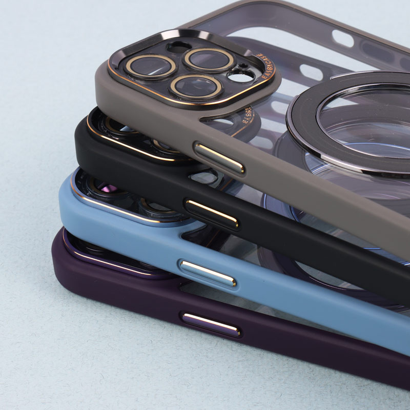 قاب PC شفاف مگ سیف Eason Case استند شو محافظ لنزدار iPhone 12 Pro Max