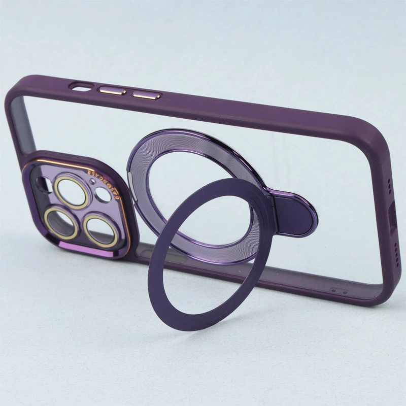 قاب PC شفاف مگ سیف Eason Case استند شو محافظ لنزدار iPhone 13 Pro