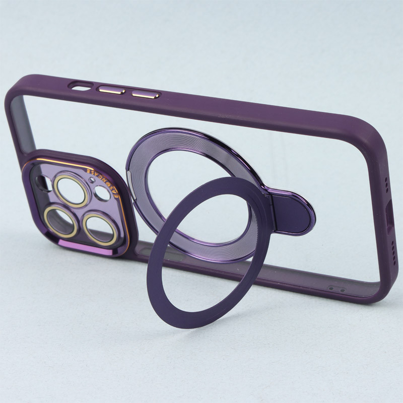 قاب PC شفاف مگ سیف Eason Case استند شو محافظ لنزدار iPhone 13 Pro