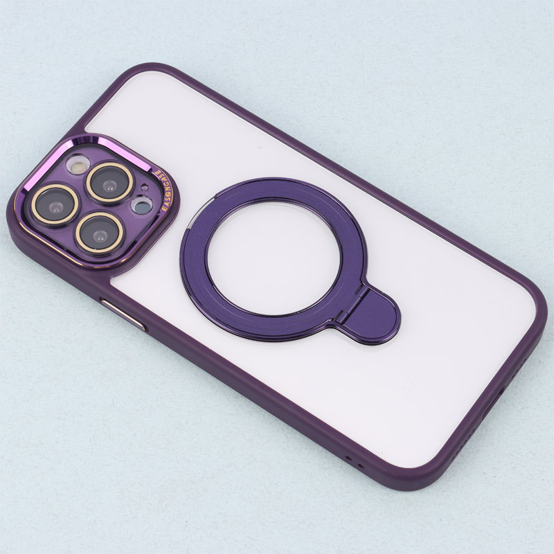 قاب PC شفاف مگ سیف Eason Case استند شو محافظ لنزدار iPhone 13 Pro Max