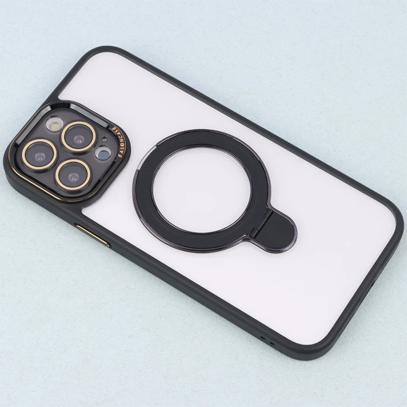 قاب PC شفاف مگ سیف Eason Case استند شو محافظ لنزدار iPhone 13 Pro Max