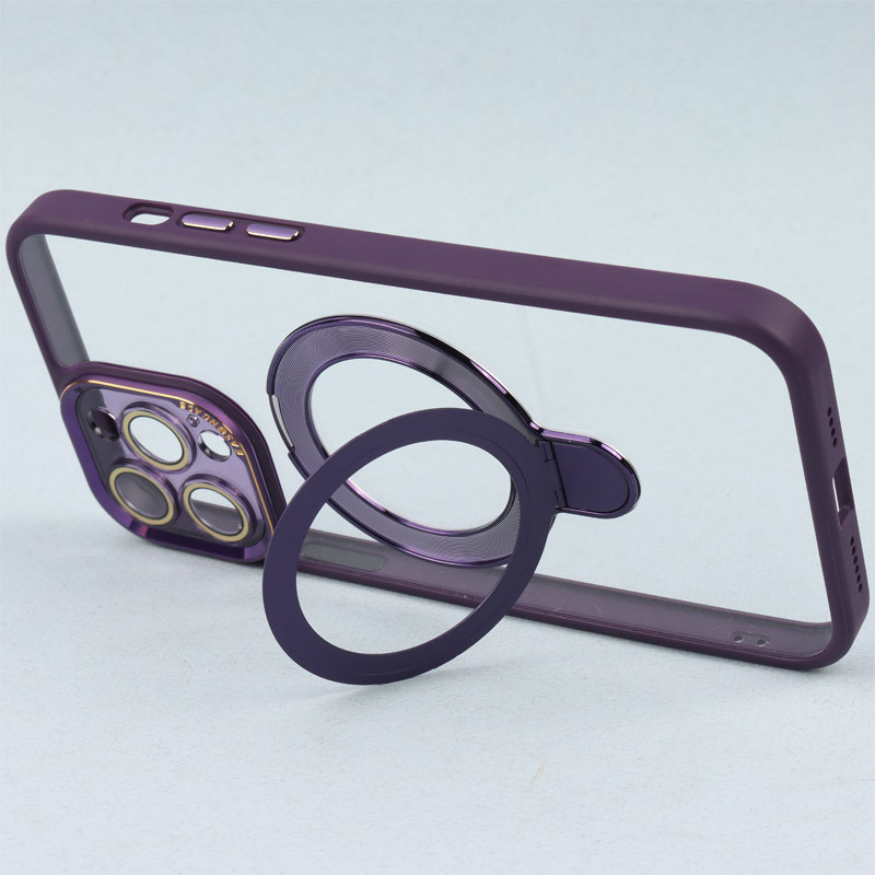 قاب PC شفاف مگ سیف Eason Case استند شو محافظ لنزدار iPhone 13 Pro Max