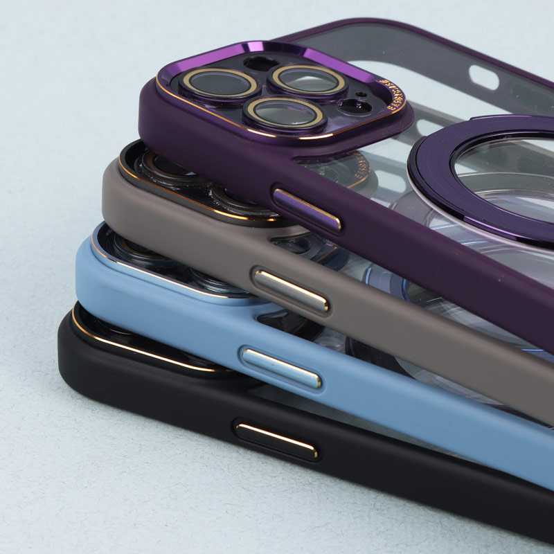 قاب PC شفاف مگ سیف Eason Case استند شو محافظ لنزدار iPhone 13 Pro Max