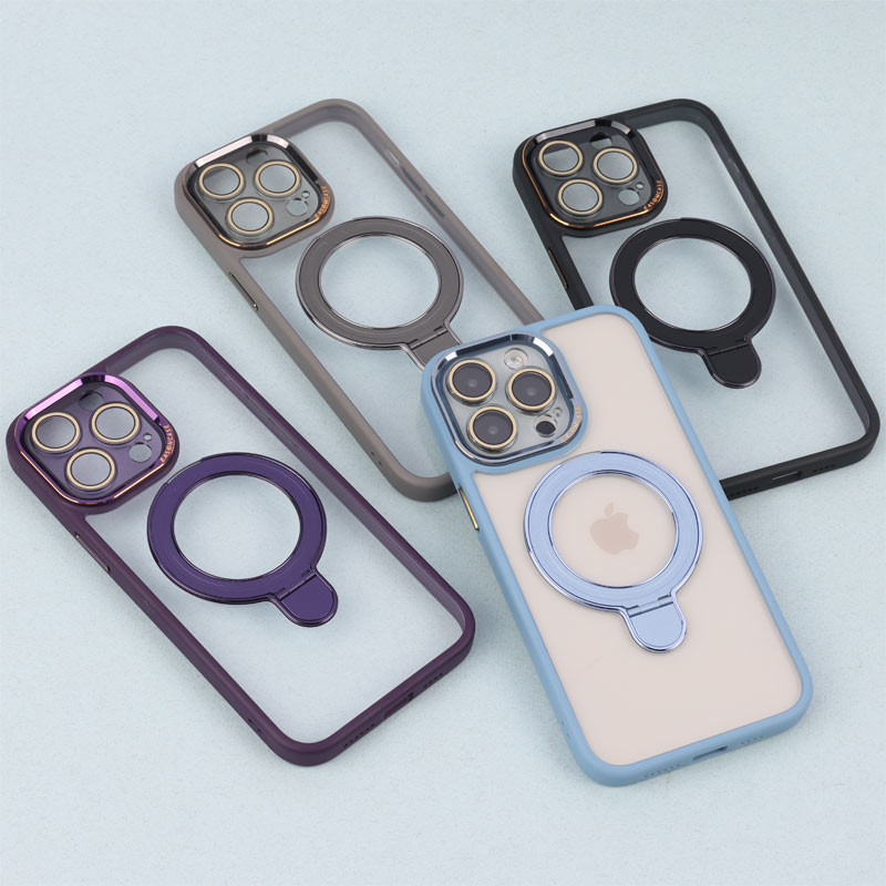 قاب PC شفاف مگ سیف Eason Case استند شو محافظ لنزدار iPhone 14 Pro Max