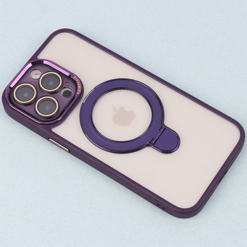 قاب PC شفاف مگ سیف Eason Case استند شو محافظ لنزدار iPhone 14 Pro Max