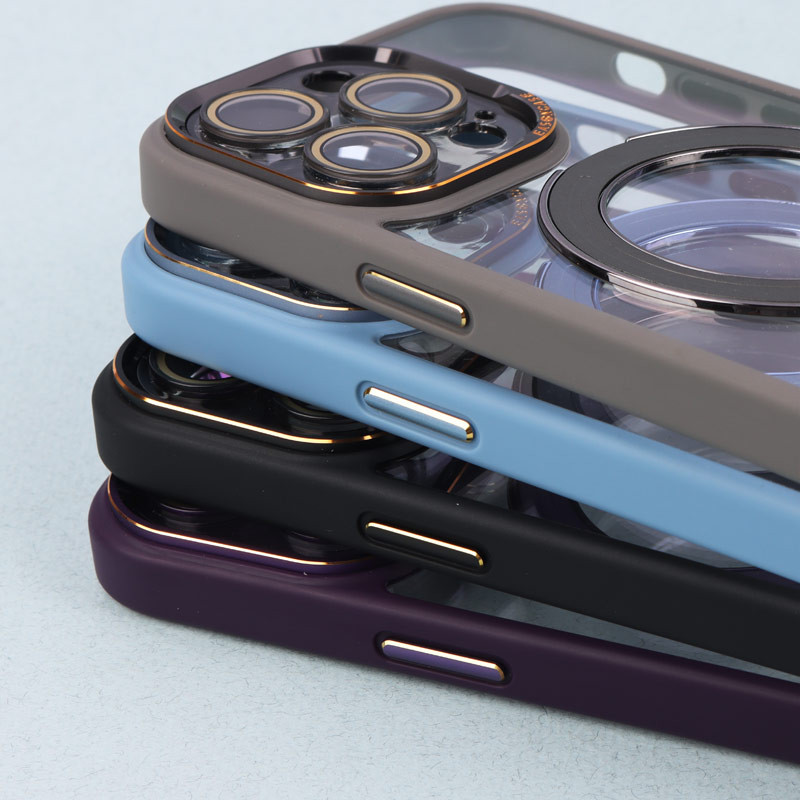 قاب PC شفاف مگ سیف Eason Case استند شو محافظ لنزدار iPhone 14 Pro Max