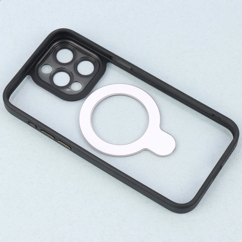 قاب PC شفاف مگ سیف Eason Case استند شو محافظ لنزدار iPhone 15 Pro Max