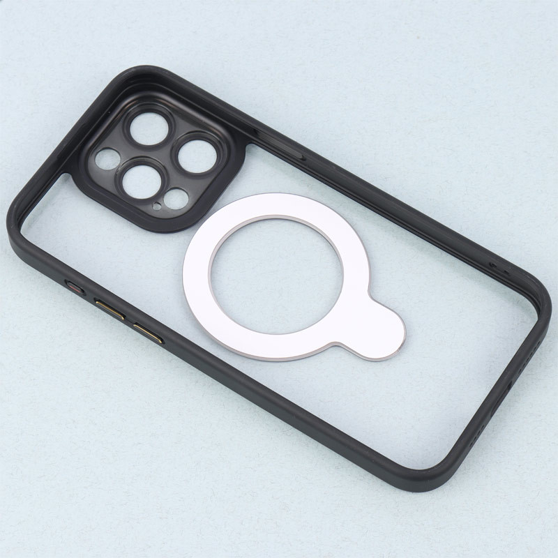 قاب PC شفاف مگ سیف Eason Case استند شو محافظ لنزدار iPhone 15 Pro Max
