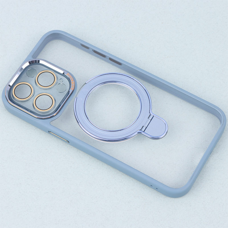 قاب PC شفاف مگ سیف Eason Case استند شو محافظ لنزدار iPhone 15 Pro Max