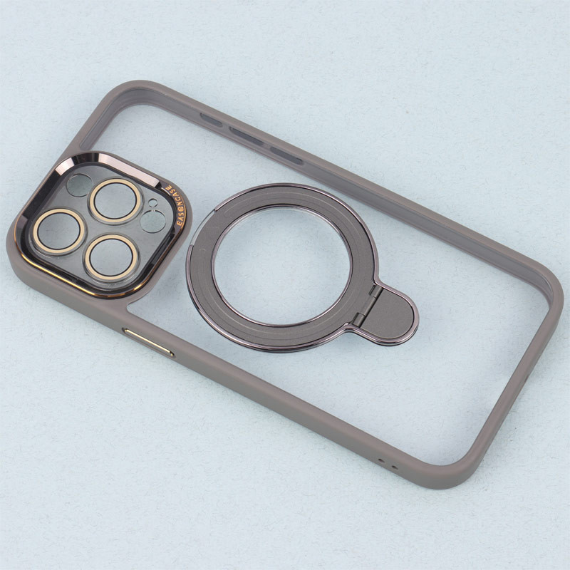 قاب PC شفاف مگ سیف Eason Case استند شو محافظ لنزدار iPhone 15 Pro Max