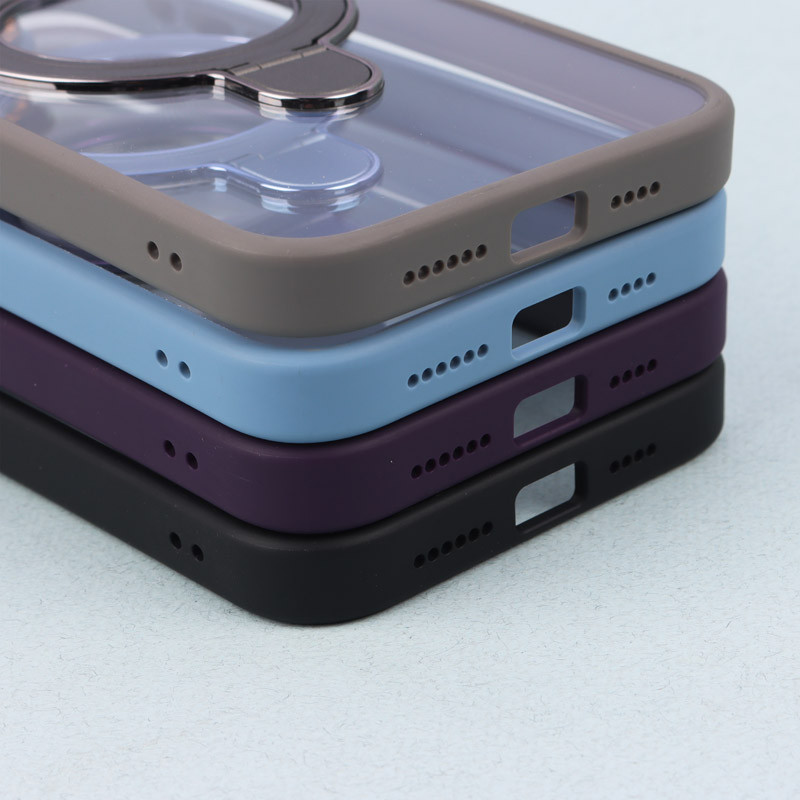 قاب PC شفاف مگ سیف Eason Case استند شو محافظ لنزدار iPhone 15 Pro Max