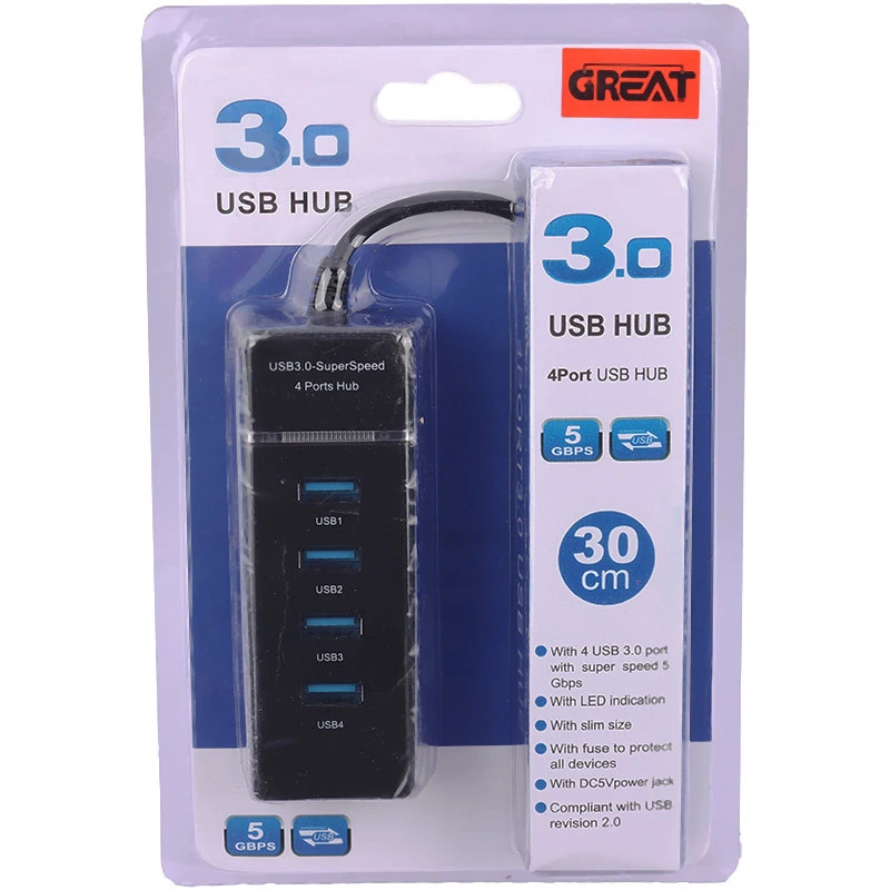هاب 4 پورت USB3.0 گریت 303