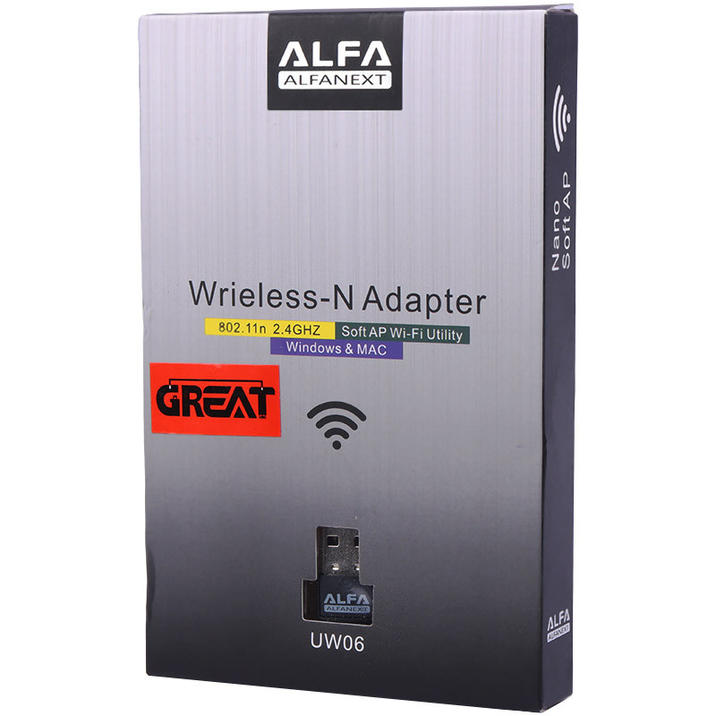 کارت شبکه بی سیم Great Alfa UW06 802.11N 270Mbps