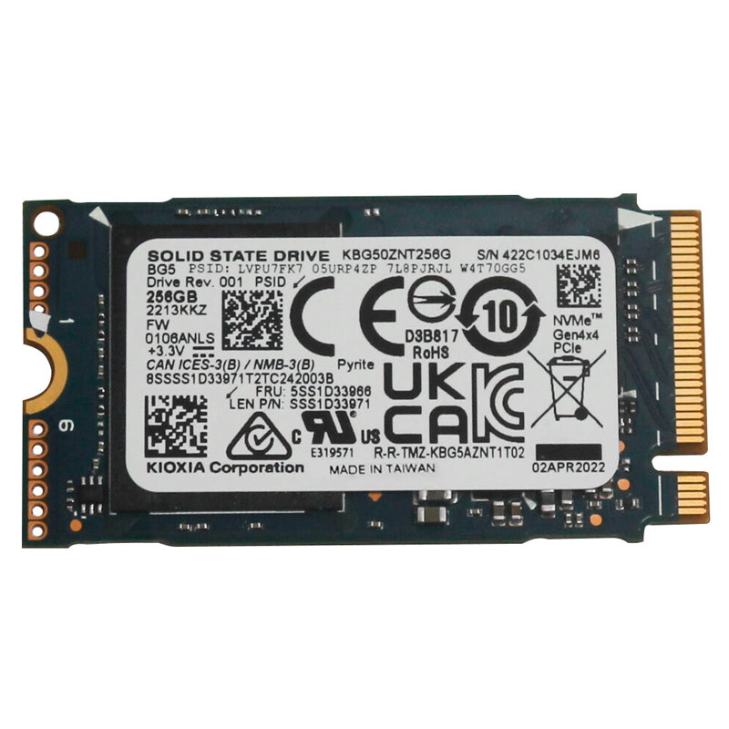 حافظه SSD کیوکسیا Kioxia KBG50ZNT256G 256GB M.2 استوک
