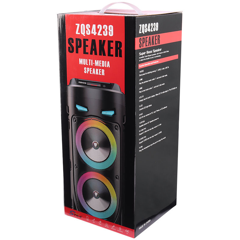 اسپیکر بلوتوثی رم و فلش خور Sing-E ZQS4239 + میکروفون و ریموت کنترل