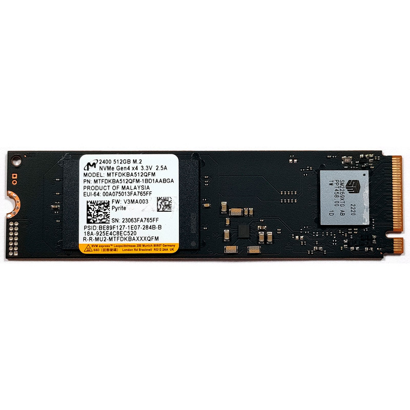 حافظه SSD میکرون Micron MTFDKBA512QFM 512GB M.2 استوک