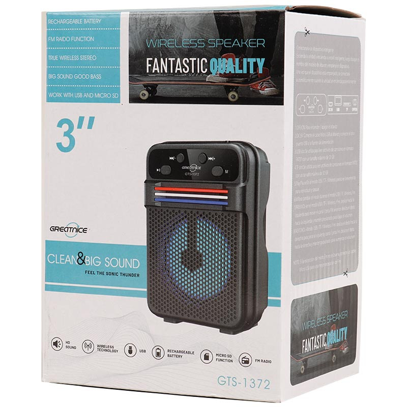 اسپیکر بلوتوثی رم و فلش خور Greatnice GTS-1372