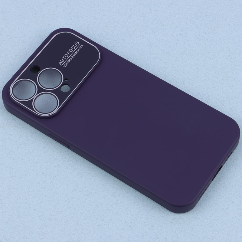 قاب سیلیکونی Auto Focus محافظ لنزدار iPhone 15 Pro Max