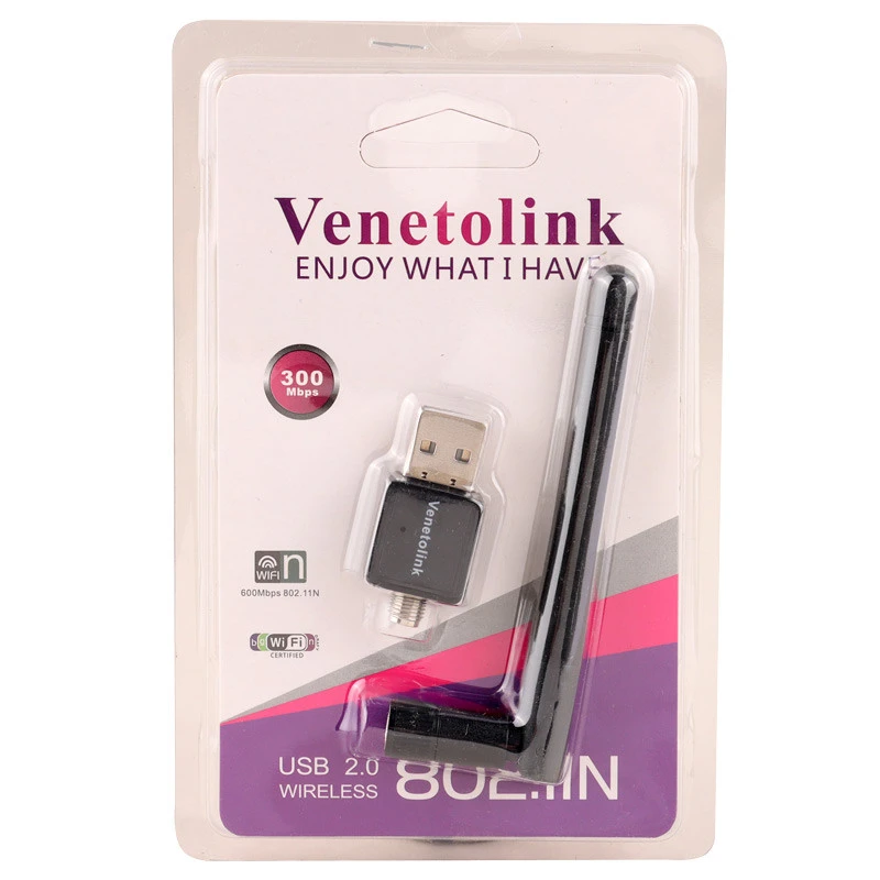 کارت شبکه بی سیم آنتن دار Venetolink 802.11N 300Mbps کد 2