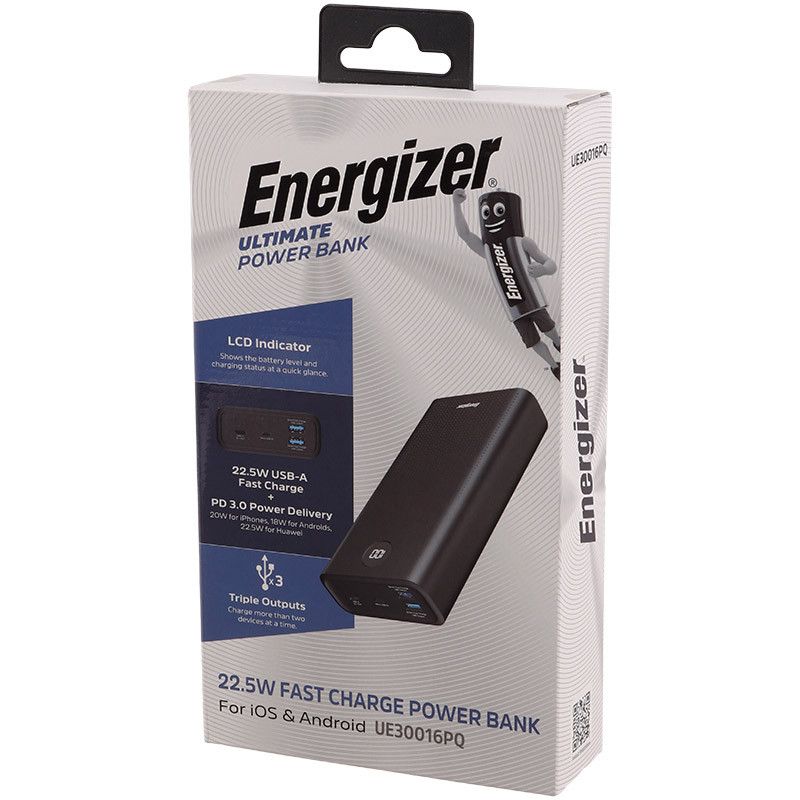 پاور بانک فست شارژ 30000 انرجایزر Energizer UE30016PQ 22.5W