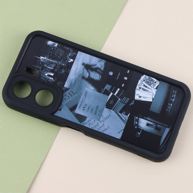 قاب سولید طرح دار محافظ لنزدار Xiaomi Redmi 13C / Poco C65