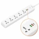 چند راهی ۵ خانه برق ارت دار الدینیو SC5319 با کابل ۲ متری + شارژر USB و Type-C
