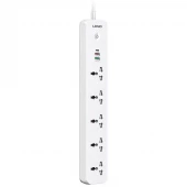 چند راهی ۵ خانه برق ارت دار الدینیو SC5319 با کابل ۲ متری + شارژر USB و Type-C