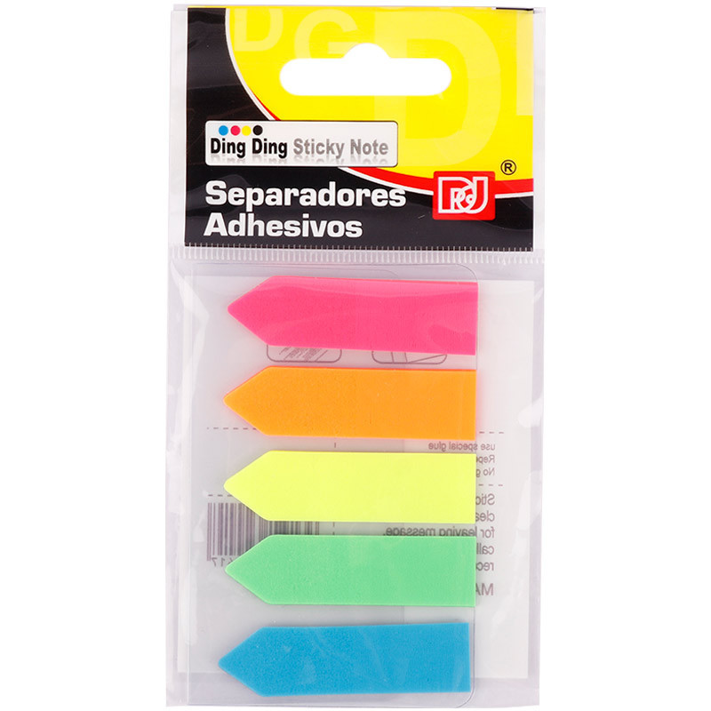 کاغذ یادداشت چسب دار طرح فلش Ding Ding 4.3*1.1cm بسته 5 عددی